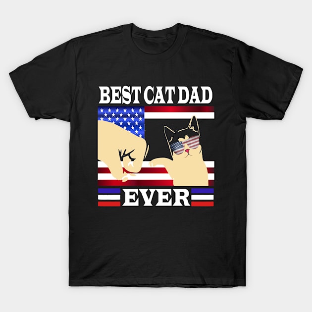 Best Cat Dad Ever T-Shirt by karascom